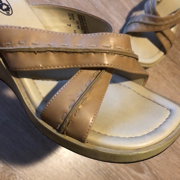 Vintage Y2K platform sandals slip on heels rose 7 - Picture 13 of 13